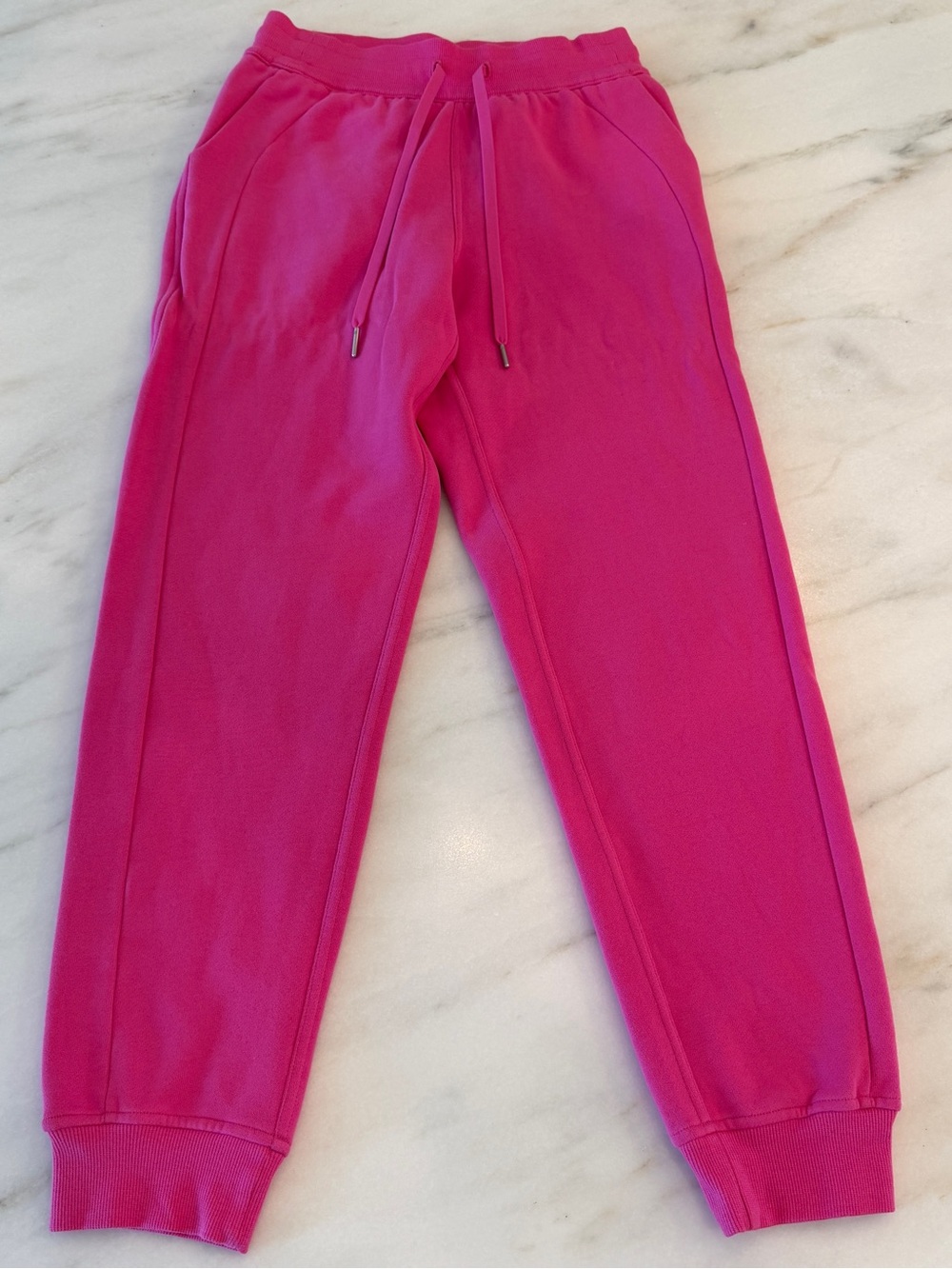Lululemon scuba high rise joggers sonic pink 4 full length